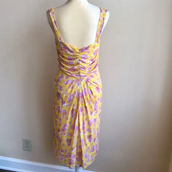 Diane von Furstenberg yellow printed silk dress 8 - Picture 5 of 6